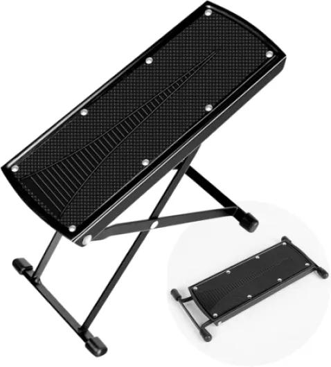 Foldable 6-Position Height Adjustable Pedicure & Manicure Foot Rest, Non-Slip Rubber Foot Stool for Comfortable Home Nail Care, Easy Toenail Trimming & Nail Art Foot Stool