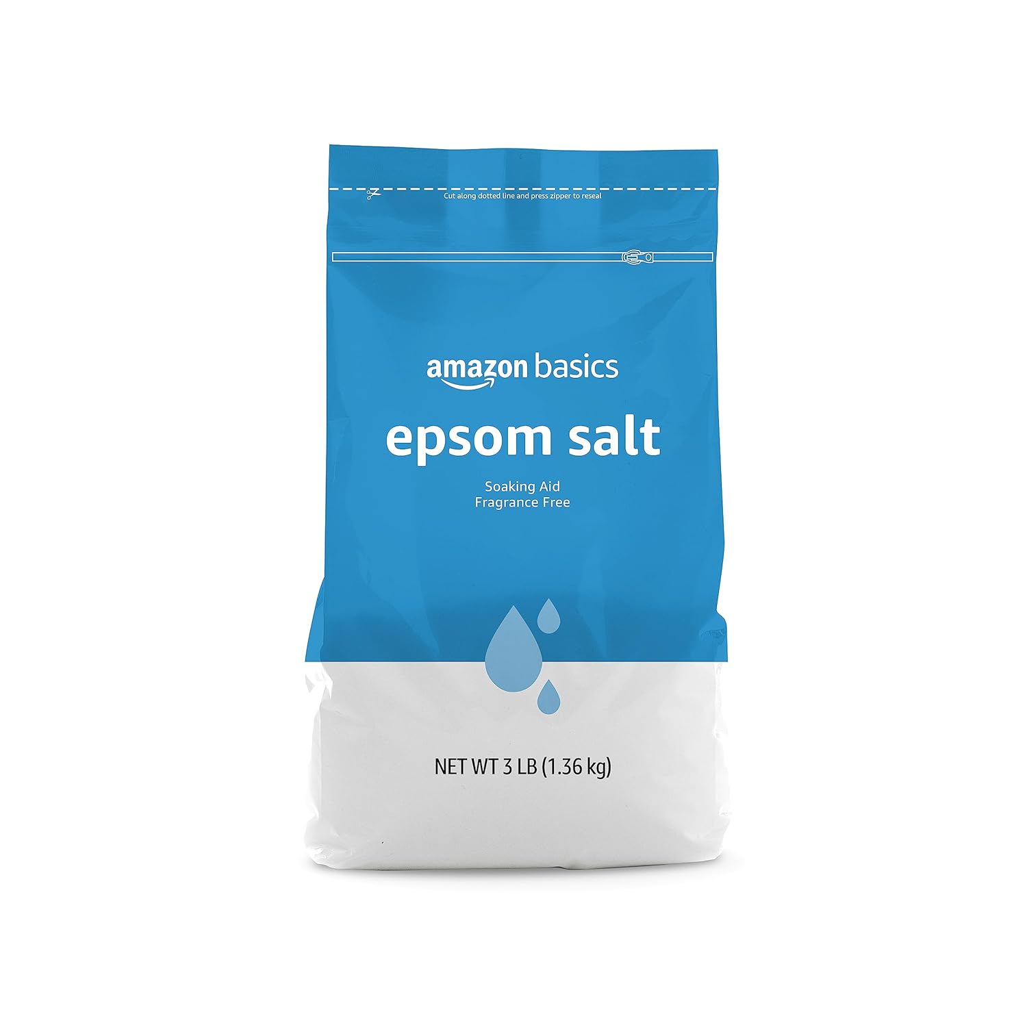 Epsom Salt Soak, Unscented, Magnesium Sulfate USP, Muscle and Feet Relaxation, Soothing, 3 Pound, Pack of 1 48 Ounce (Pack of 1)