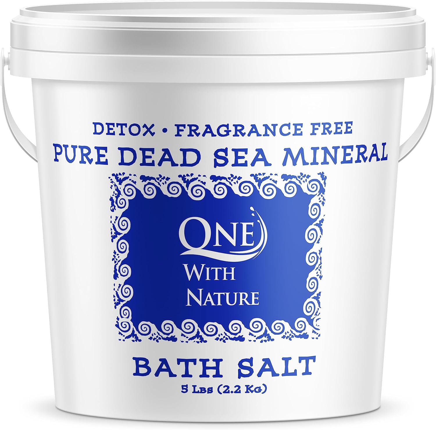 100% Pure Dead Sea Salt for Bath, 5lb Unscented - Dead Sea Salt is high in Essential Minerals, Such as Magnesium, Sulfur, Zinc, Potassium - Exfoliates, Nourishes Skin, Helps Restore pH Fragrance Free - 5 Pound (Pack of 1)
