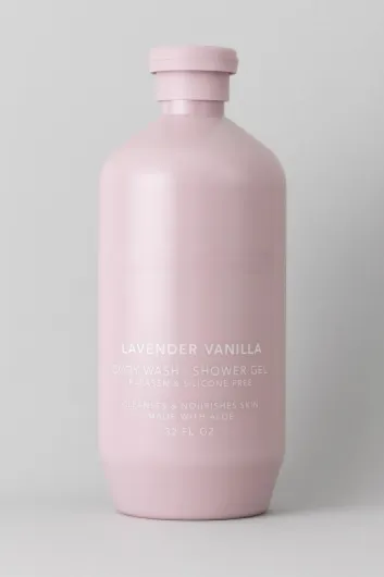 Sand & Fog, Women's Premium Body Wash/Shower Gel, Scent: LAVENDER VANILLA (Paraben and Silicone Free) Cleans and Nourishes Skin, made with Aloe - 32oz