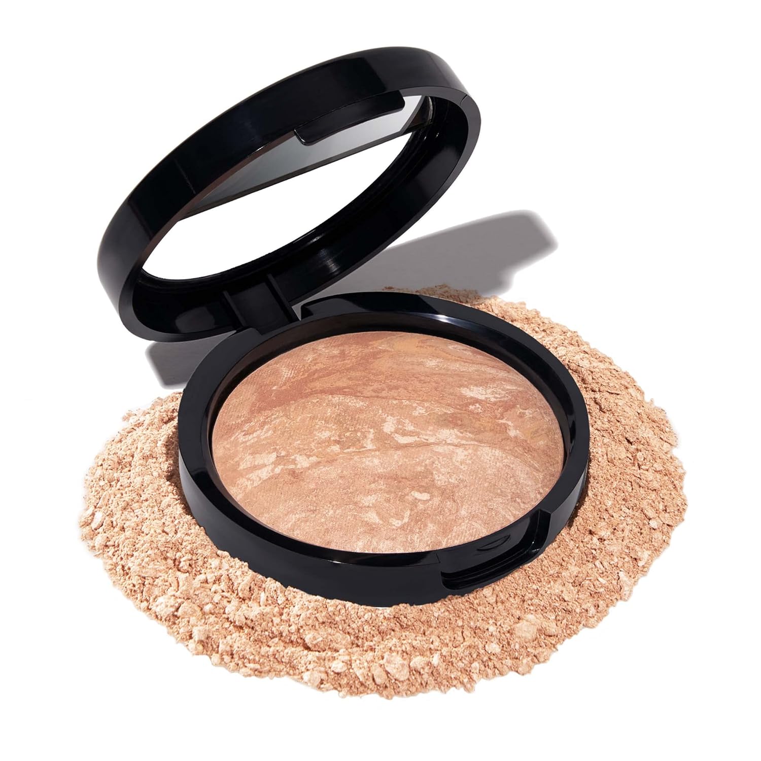 Award-Winning Baked Balance-n-Brighten Color Correcting Powder Foundation - Light - Buildable Light to Medium Coverage - Demi-Matte Natural Finish 03 Light