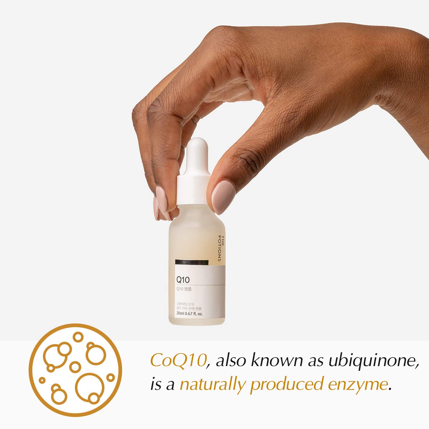 Coenzyme Q10 Face Serum – Hydrating Facial Serum for Women & Men, Energizes Dull Skin, Customizable Minimal Formula, Multi-Use Skincare for Dry Skin, 0.67 fl oz Q10 Ampoule