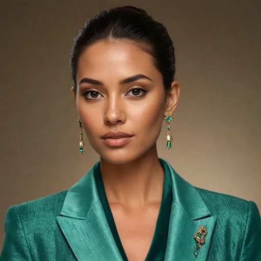 What color looks best with brown hair and skin for a refined luxury look