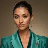 What color looks best with brown hair and skin for a refined luxury look