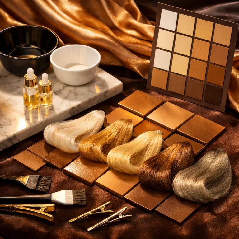 Blonde hair color on brown skin tones for luxurious, luminous style