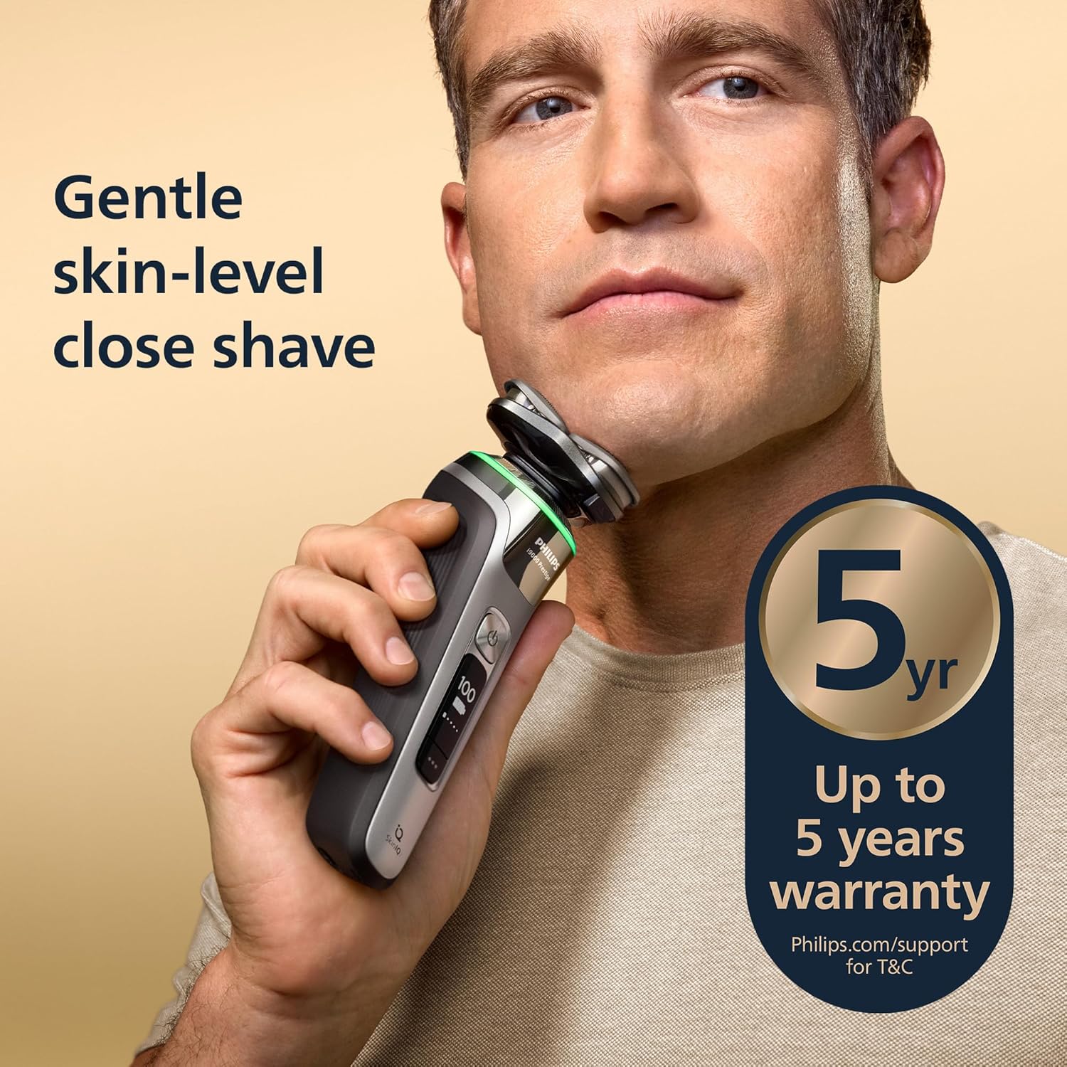 Philips Shaver i9000 Prestige, Wet & Dry Electric Shaver, Dark Slate Nova, with Skin IQ Technology, Triple Lift & Cut System, 360 Rotating Dual SteelPrecision Blades, Model XP9204/10 [New] i9000 Prestige, Case, Charging Stand