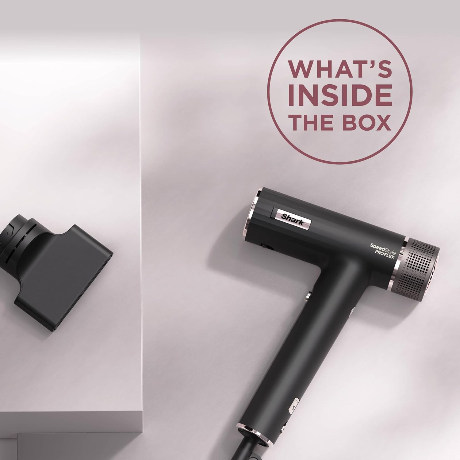 Shark SpeedStyle Hair Dryer, High-Velocity Lightweight Dryer for All Hair Types, No Heat Damage, Ionic Technology, Fast Drying, Compact Design, Salon-Quality Results at Home 1 Attachment Pro