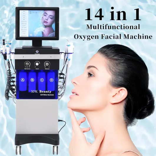 Hydro Oxygen 14 in 1 Facial Beauty Machine Professional Rejuvenation Deep Skin Care Machine for Home, Spa, Beauty Salon